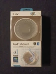 White Iluv Audio Water Resistant Rechargeable Battery Bluetooth Shower Speaker. Fixed Price $29.99.