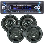 Car Audio Digital Media Player Stereo Receiver W/ Bluetooth + 4X Speakers 6.5". Fixed Price $99.99.