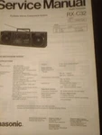Panasonic RX-C32 Service Manual Radio Cassette Portable Component System Origina. Fixed Price $29.99.