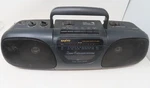 Vtg Sanyo Model M-7055 Mini Boombox Am/fm Cassette Recorder Is. Fixed Price $29.00.