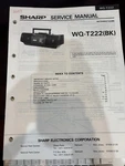 Orig. Sharp WQ-T222 (bk) WQT222 Repair & Service Manual *original*. Fixed Price $14.99.