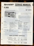 Sharp GF-5454 Radio / Boombox Service Manual *original*. Fixed Price $19.97.