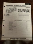 Sharp GX-CD63 CP-CD63 Stereo Boombox Service Manual Vintage Oem Diagrams. Fixed Price $19.99.