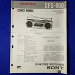 Sony CFS-900 Service Manual Original Paper Oem Repair Guide Usa. Fixed Price $106.75.