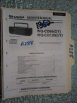 Sharp WQ-CD66 WQ-CD120 Service Manual Original Repair Book Stereo Boombox Radio. Fixed Price $24.99.