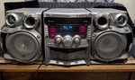 Jvc MX-GA77 Compact Component System 3-CD Changer Dual Cassette Am/fm Aux Silver. Fixed Price $345.00.