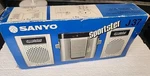 Vinatge Sanyo Sportster Portable Speakers & Battery Case, Never Used. Fixed Price $39.95.