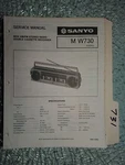 Sanyo M-W730 Service Manual Original Repair Book Stereo Boombox Radio Tape Deck. Fixed Price $20.00.
