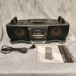 Vtg Sharp WQ-T360A Stereo Boombox Dual Tape Deck Am/fm X-bass Working Well. Fixed Price $214.50.