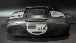 Phillips Magnavox Cd Player Tape Cassette Radio Model AZ1002 / 17. Fixed Price $33.36.