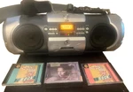 Jvc Kaboom RV-B55GY Grey Boombox Cd Radio Tuner Tested, See. Fixed Price $99.99.