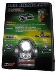 7 Led Headlamp Hands-free Pivoting Headband Light, Waterproof Dependable. Fixed Price $12.00.