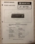 AUG/85 Sanyo Ja 667 Av Power Amplifier Service Manual. Fixed Price $20.00.