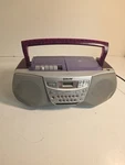 Sony CFD-922 Boombox Cd Am/fm Cassette Mega Bass Purple Translucent Tested. Fixed Price $69.99.