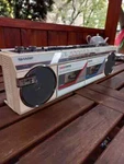 Sharp Wq 272 Tape Recorder/radio Combo Boombox In Rare White Color. Fixed Price $425.00.