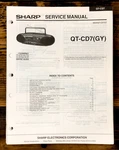 Sharp QT-CD7 Radio Service Manual *original*. Fixed Price $14.97.