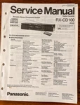 Panasonic RX-CD100 Radio Cassette Service Manual *original*. Fixed Price $24.97.