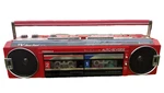 Hitachi TRK-W404 Rare Vintage Red Cassette Deck Boombox Japan Retro Warranty. Fixed Price $389.00.