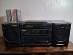 Vintage Panasonic RX-DT610 Boombox Dual Cassette Am/fm Radio Tested + Cds. Fixed Price $145.00.