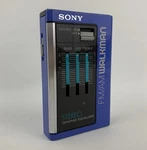 Sony SRF-35W Fm/am Walkman Radio Blue Stereo Graphic Equalizer Vintage Works. Fixed Price $32.00.