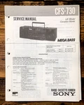 Sony CFS-730 Radio / Stereo Service Manual *original*. Fixed Price $19.97.