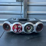 Philips AZ2555 Cd Soundmachine Boombox Woox Technology Gameport Silver Remote. Fixed Price $109.99.