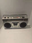 Vtg Boombox Sanyo M9706 Portable Radio Cassette Recorder Player- Is. Fixed Price $25.00.