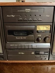 Nostalgia Teac Stereophonic GF-300, Record Player Radio Cassette And Cd. Fixed Price $200.00.