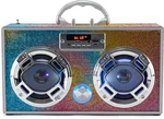 Wireless Express - Boombox Speaker With Led Lights Retro Swirl Bling. Fixed Price $85.35.