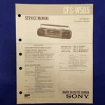 Sony CFS-W505 Service Manual Original Paper Oem Repair Guide Usa. Fixed Price $21.57.