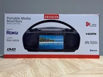 Aiwa Portable Player, Dual 3W Speakers, 7 Inch Lcd Display, Fm Radio, Dvd/cd. Fixed Price $109.95.