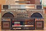 Serviced Minty Honeycomb Speakers Panasonic RX-C53 Auto Reverse Boombox With Eq. Fixed Price $440.00.