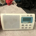 Sony ICF-M410V White Am/fm Tv Weather Band Radio Preset Tuning Clock Sleep. Fixed Price $15.00.