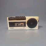 Sharp QT-15W Vintage Radio Cassette Recorder White Works Partially As-is. Fixed Price $83.10.