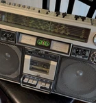 Jvc Am/fm Boombox Cassette Tape Player W/ Graphic Equalizer Silver/black. Fixed Price $800.00.