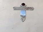 1952 1953 "crosley Fine Car" Original Red Jeweled Grill Emblem, Oem, Rare. Fixed Price $75.00.