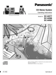 Panasonic SA-AK62 SA-AK66 SA-AK77 Cd Stereo System Owners Instruction Manual. Fixed Price $22.24.