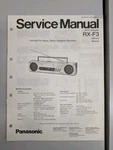 Panasonic RX-F3 M/am Stereo Radio Cassette Recorder Service Manual D-5423. Fixed Price $54.95.