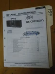 Sharp GX-CD610 Service Manual Original Repair Book Stereo Boombox Radio. Fixed Price $20.00.