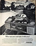Toshiba Beverly Hills Boom Box RICH&FAMOUS-RT-7096 -1986 Vintage Print Ad. Fixed Price $16.33.
