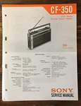 Sony CF-350 Cassette Service Manual *original*. Fixed Price $19.97.