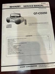 Orig. Sharp QT-CD250 QTCD250 Repair & Service Manual 1243 2773 *original*. Fixed Price $28.99.