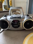 Durabrand Cd Cassette Am/fm Radio Boombox Silver Portable Stereo W/ Cord. Fixed Price $59.99.