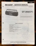 Sharp QT-260 Radio Service Manual *original*. Fixed Price $14.97.