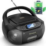 Cd Cassette Player Combo, Hernpark Rechargeable Boombox With Bluetooth 5.1, Tape. Fixed Price $79.99.