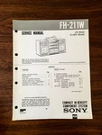 Sony FH-211W Component Stereo Service Manual *original*. Fixed Price $17.98.