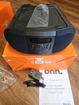New Groove Onn Boombox Cd Player & Radio. Battery Or Plug In. Headphone Jack.. Fixed Price $26.90.