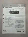 Sony CFS-212 Original Service Manual Free Shipping. Fixed Price $14.00.