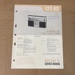 Sony CFS-81S Stereo Radio Cassette Original Service Manual. Fixed Price $12.71.