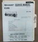 Sharp Qt 77 W Service Manual Original Repair Book Fm Am Radio Dual Tape Recorder. Fixed Price $27.50.